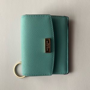 Teal/Aqua Kate Spade Mini Wallet Card/Coin Wallet